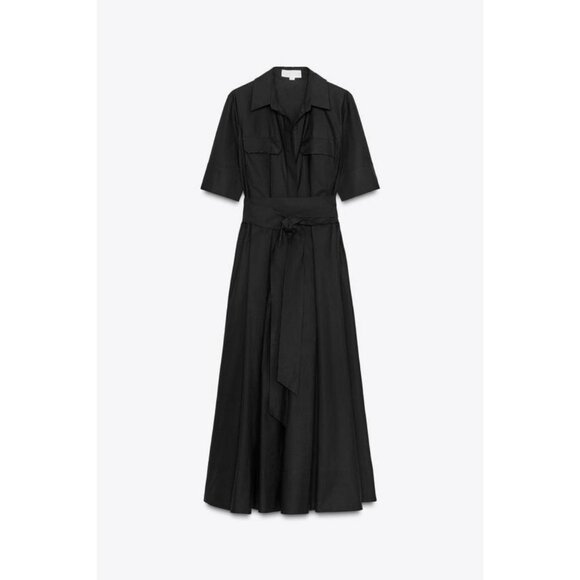 ZARA ZW COLLECTION POPLIN MIDI DRESS - Picture 5 of 7